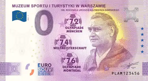 Billet 0€ MUZEUM SPORTU I TURYSTYKI W WARSZAWIE 100. ROCZNICA URODZIN KAZIMIERZA GÓRSKIEGO