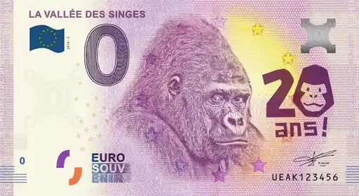 Billet 0€ LA VALLÉE DES SINGES 20 ANS