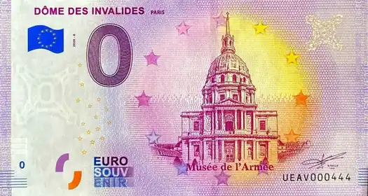 Billet 0€ DÔME DES INVALIDES PARIS Musée de l'Armée