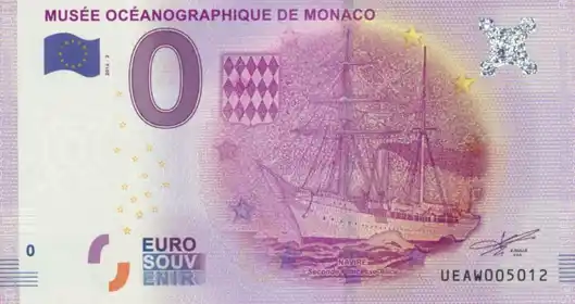 Billet 0€ MUSÉE OCÉANOGRAPHIQUE DE MONACO NAVIRE SECONDE PRINCESSE ALICE