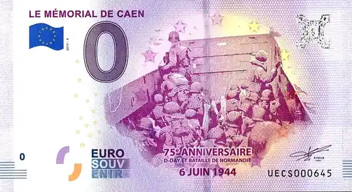 Billet 0€ LE MÉMORIAL DE CAEN 75e ANNIVERSAIRE D-DAY ET BATAILLE DE NORMANDIE 6 JUIN 1944