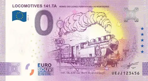 Billet 0€ LOCOMOTIVES 141.TA - REINES DES LIGNES FERROVIAIRES DE MONTAGNES 141.TA.320 sur Bort-Neussargues
