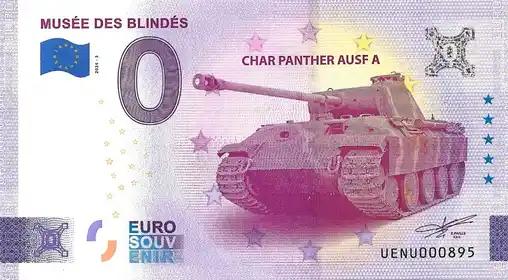 Billet 0€ MUSÉE DES BLINDÉS CHAR PANTHER AUSF A