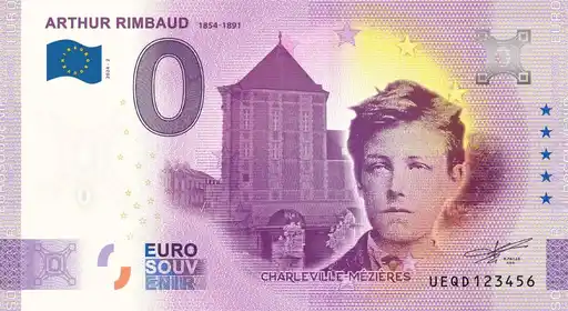 Billet 0€ ARTHUR RIMBAUD 1854-1891 CHARLEVILLE-MÉZIÈRES