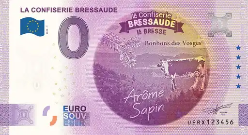 Billet 0€ LA CONFISERIE BRESSAUDE LA BRESSE Bonbons des Vosges