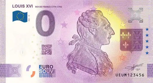Billet 0€ LOUIS XVI ROI DE FRANCE 1774-1792