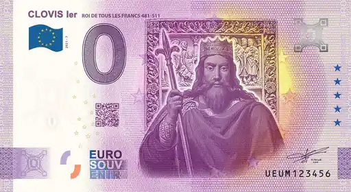 Billet 0€ CLOVIS Ier ROI DE TOUS LES FRANCS 481-511