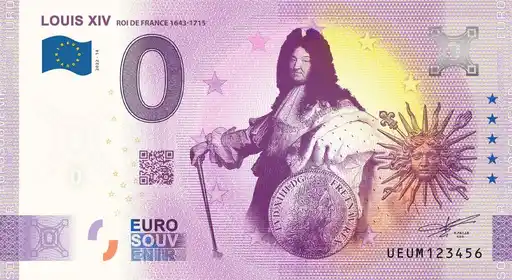 Billet 0€ LOUIS XIV ROI DE FRANCE 1643-1715
