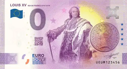 Billet 0€ LOUIS XV ROI DE FRANCE 1715-1774