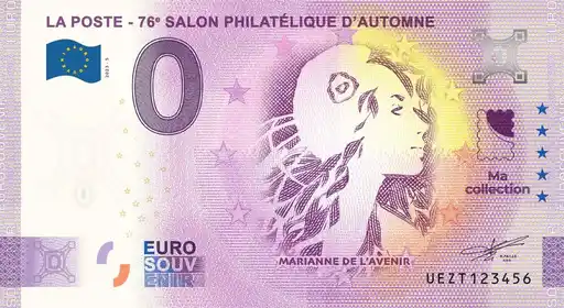 Billet 0€ LA POSTE - 76e SALON PHILATÉLIQUE D'AUTOMNE MARIANNE DE L'AVENIR