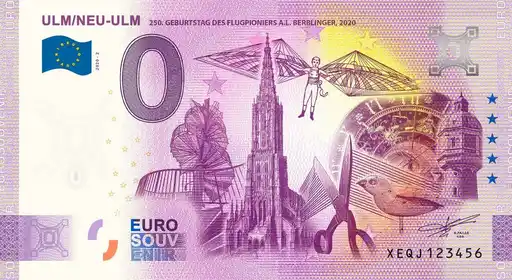 Billet 0€ ULMNEU-ULM250. GEBURTSTAG DES FLUGPIONIERS A.L. BERBLINGER